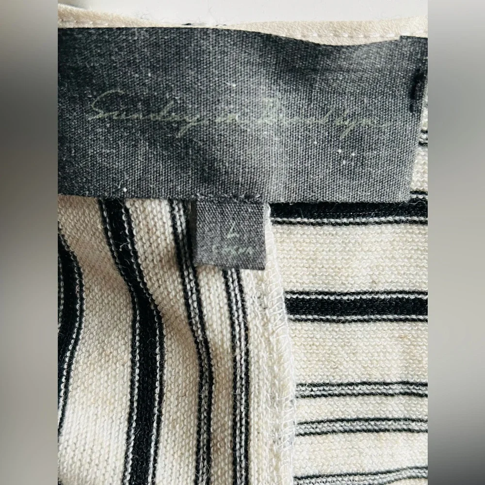 Anthropologie Sunday in Brooklyn Black & White Striped Gillie Vest size L - Picture 9 of 9